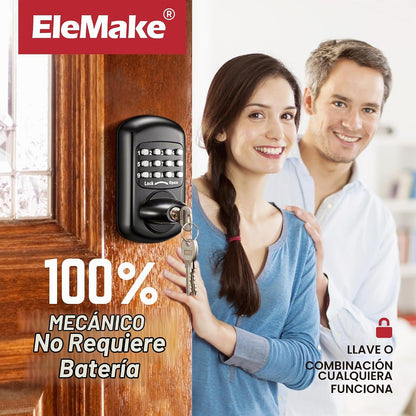 Cerradura de puerta digital y mecánica para teclado de entrada sin...