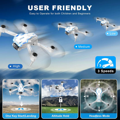 Vehículos aéreos no tripulados para niños, dron con cámara, cuadric...