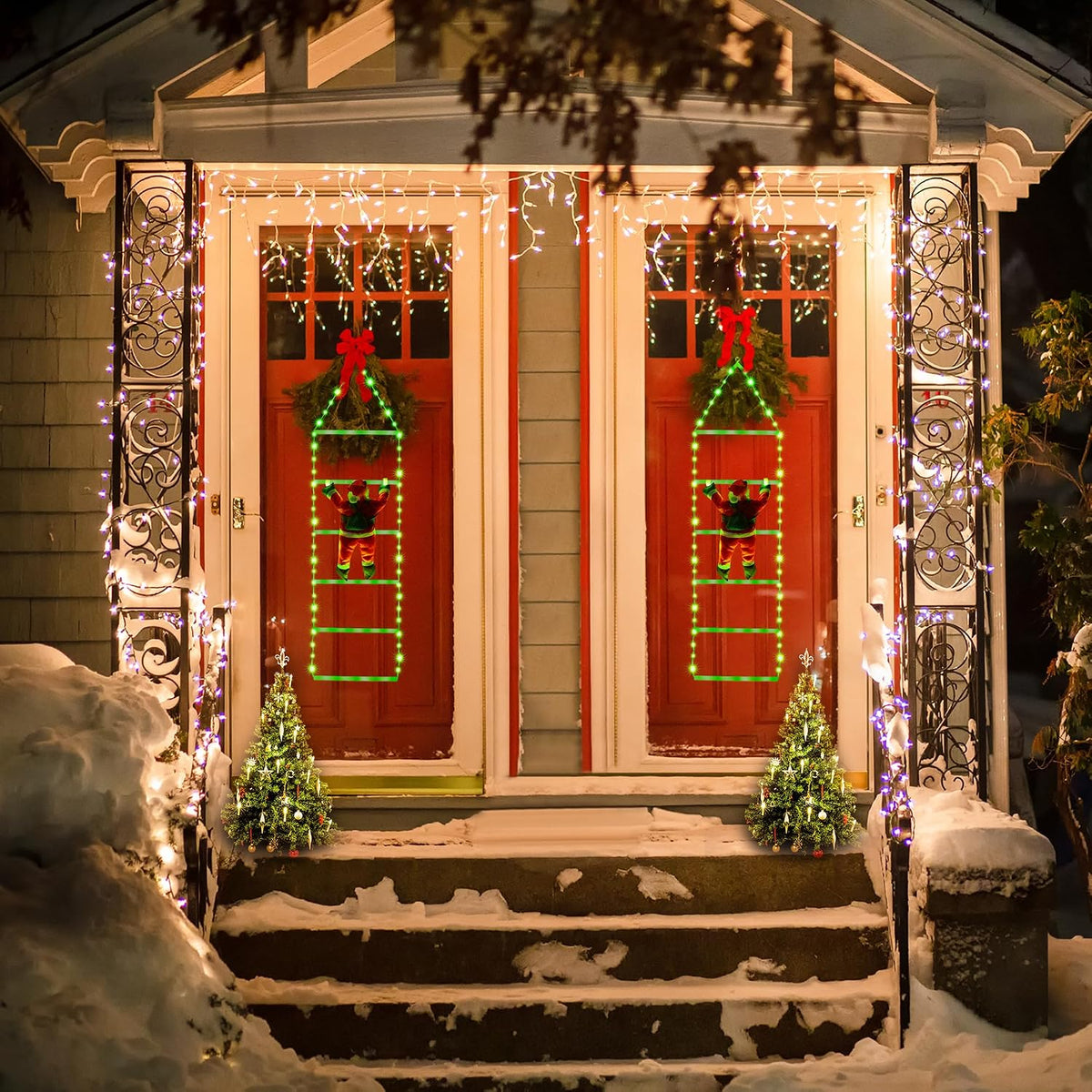Toodour Luz LED de Navidad, luces decorativas de escalera de Navida...