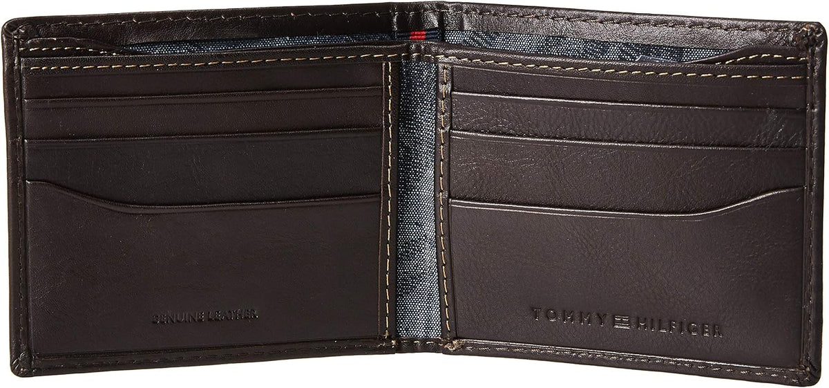 Tommy Hilfiger Cartera Passcase para hombre con ventana de identifi...