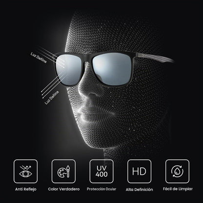 ZENOTTIC Gafas de sol polarizadas cuadradas para hombre, ultraliger...