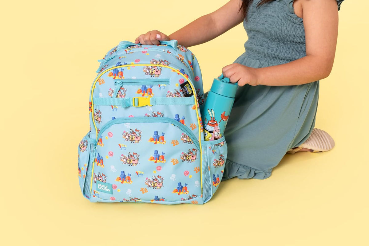 Simple Modern Mochila para niños y niñas escolares, Bob Esponja: Am...
