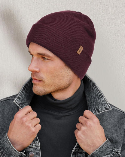 FURTALK Gorro de invierno con forro polar para hombre, doble capa,...