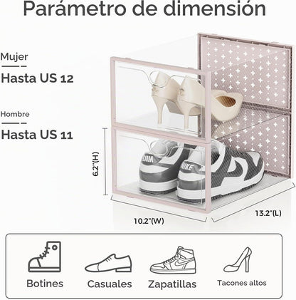 Pinkpum - Paquete de 15 cajas de almacenamiento de zapatos extra gr...