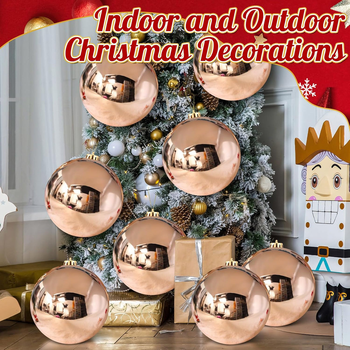 Zubebe 4 piezas extra grandes de adornos de bola de Navidad de 8...