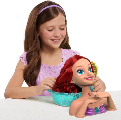 Disney Princess Shimmer Spa Ariel - Cabezal de peinado de 8 pulgada...