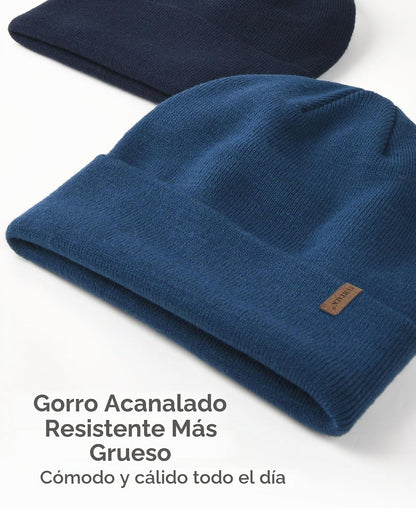 FURTALK Gorro para Hombres y Mujeres con Puños Tejido Grueso Unisex...