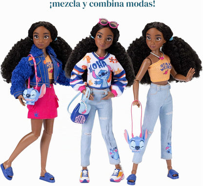 Disney ILY 4EVER Muñecas de Moda Cabello Oscuro Stitch 11.5" de...