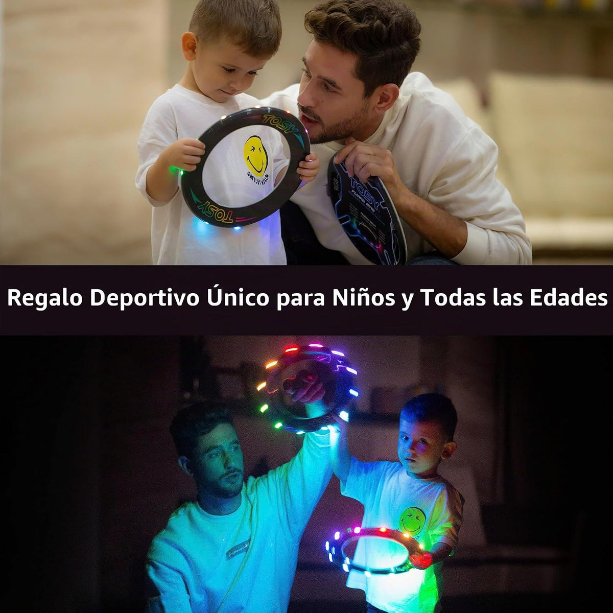 TOSY - Anillo volador \u2013 12 luces LED monocolor, súper brillant...