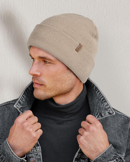FURTALK Gorro de invierno con forro polar para hombre, doble capa,...