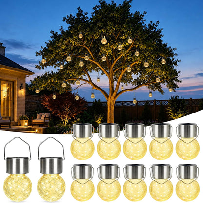 GIGALUMI Luces solares al aire libre colgante linterna decoración d...
