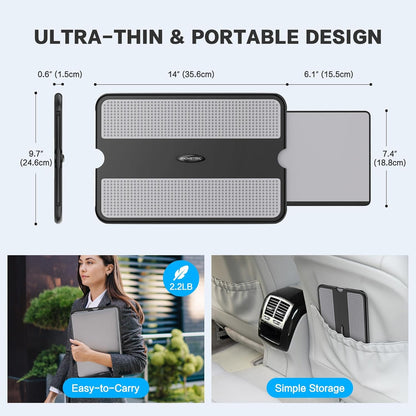 AboveTEK Escritorio portátil para laptop con bandeja retráctil para...