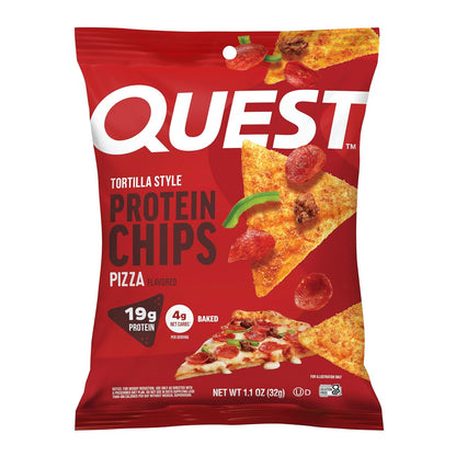 Quest Nutrition Pizza Tortilla Style Protein Chips, 0.74 oz de prot...