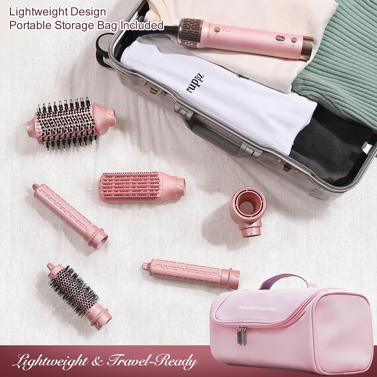 Mythsight StyleVibe 6 en 1 Air Styler con secador de pelo y rizos a...