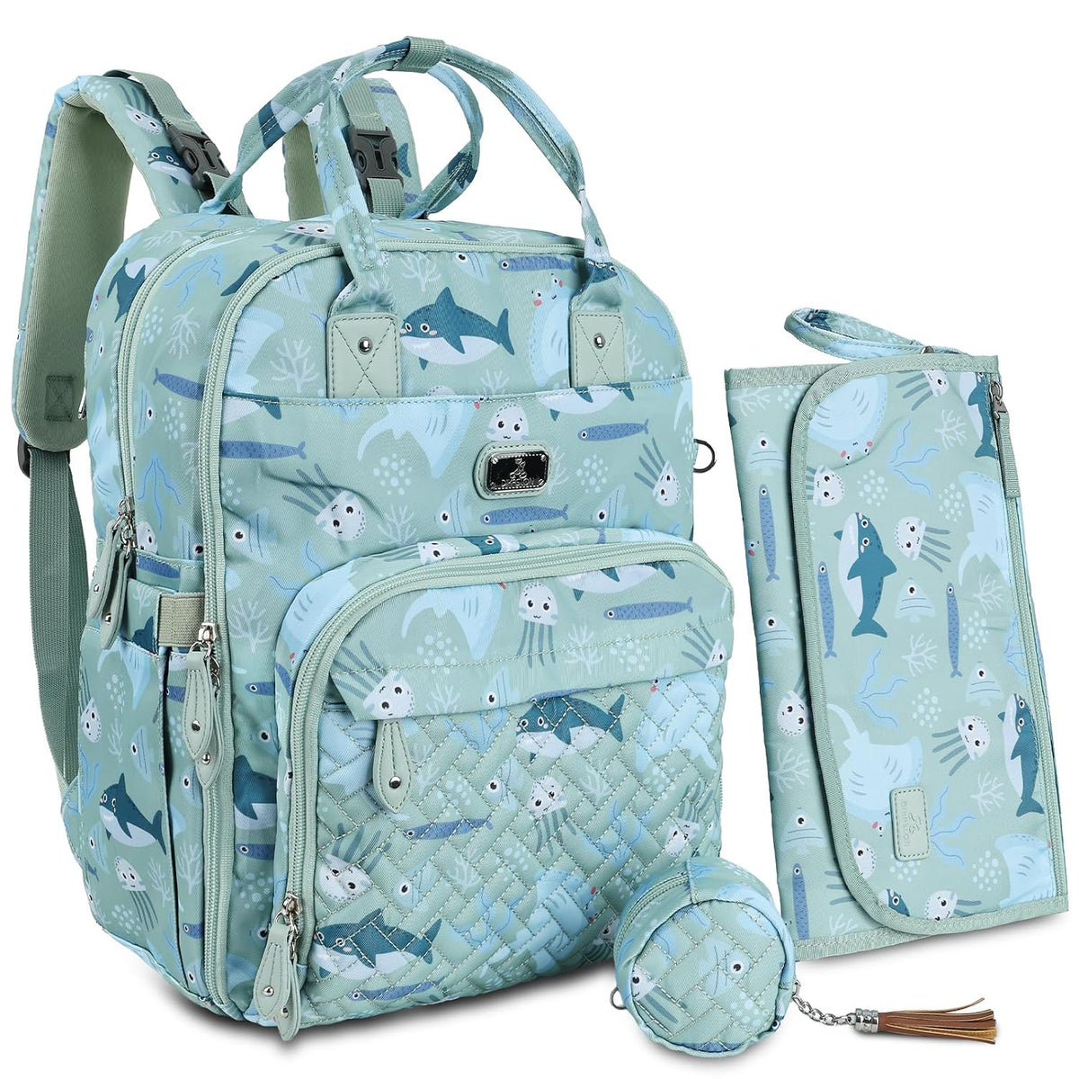 Dikaslon Mochila para pañales con cambiador portátil, artículos ese...