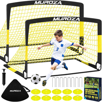 Portería de fútbol, juego de porterías de fútbol para niños para pa...