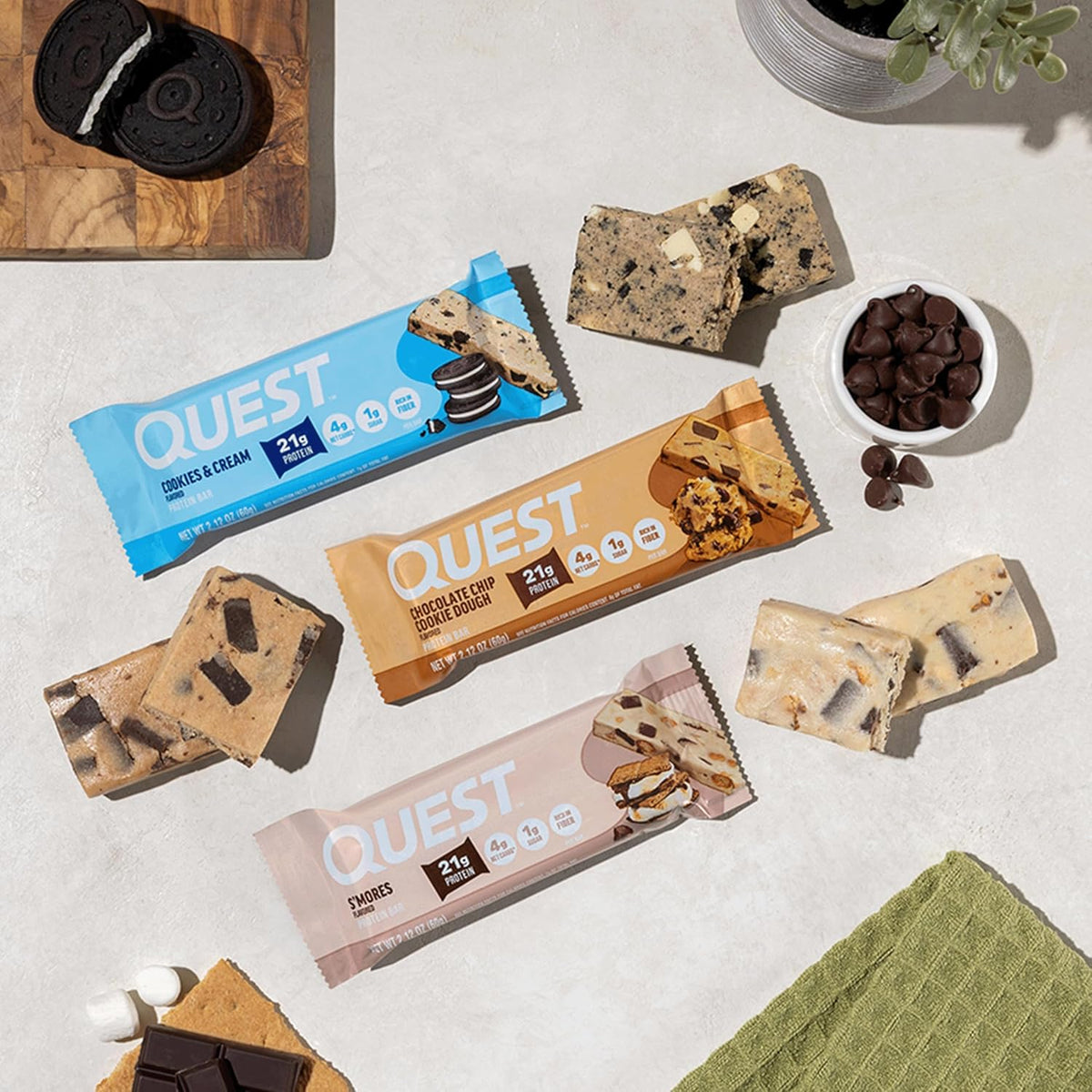 Barra de proteínas S'mores, alta proteína, baja en carbohidrato...