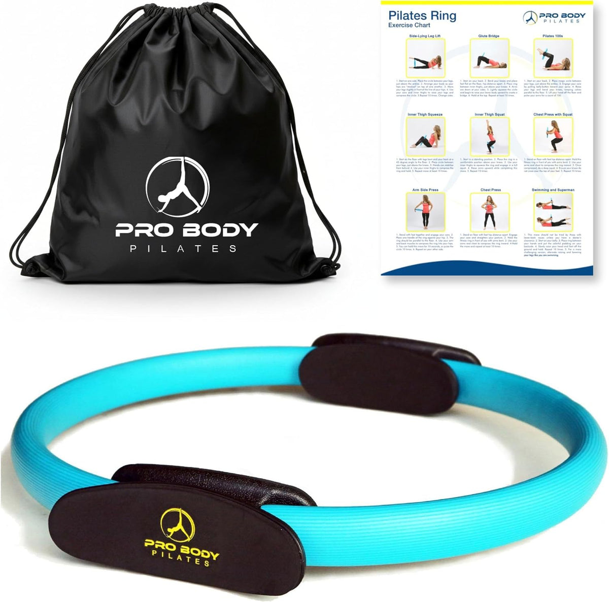 ProBody Pilates Círculo de Fitness \u2013 Anillo de Pilates de 14 P...