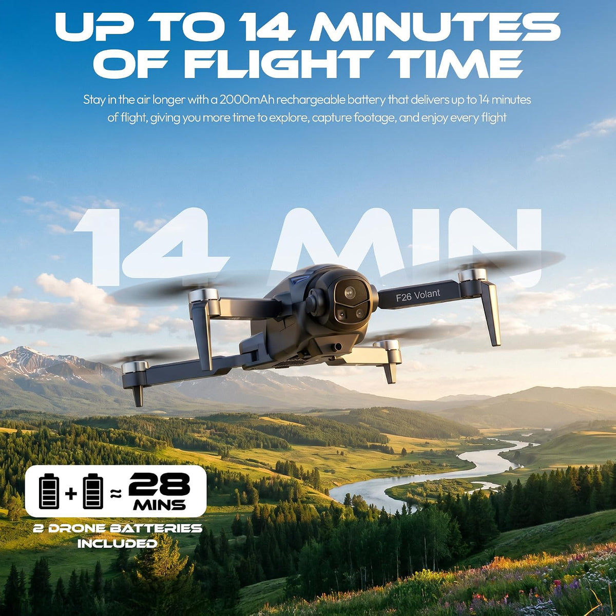 Contixo F26 Volant Drone con controlador de pantalla de 4.3", F...