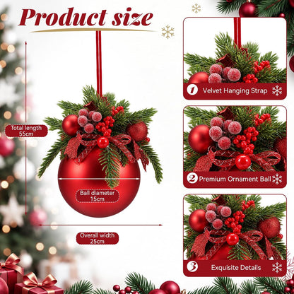 Foilswirl 2 adornos de bola de Navidad grandes de 10 pulgadas para...