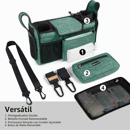 TOPDesign Organizador universal para cochecito de bebé, carrito de...