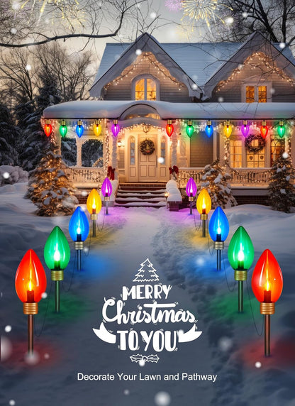 Super Jumbo C9 - Luces de camino de Navidad, 11 pies, 5 luces LED p...
