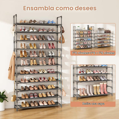 LANTEFUL - Estante alto de 11 niveles para zapatos con capacidad pa...