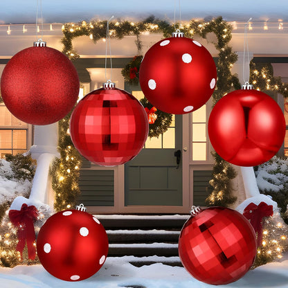 Tigeen - 4 adornos de bolas de Navidad grandes de 6 pulgadas | Ador...