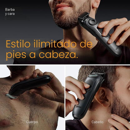 Braun Kit de Estilo Todo en Uno Serie 5 5480, Recortador 8-en-1 par...