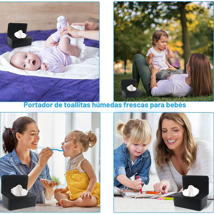 LEQXGO - Paquete de 2 dispensadores de toallitas para bebés, dispen...