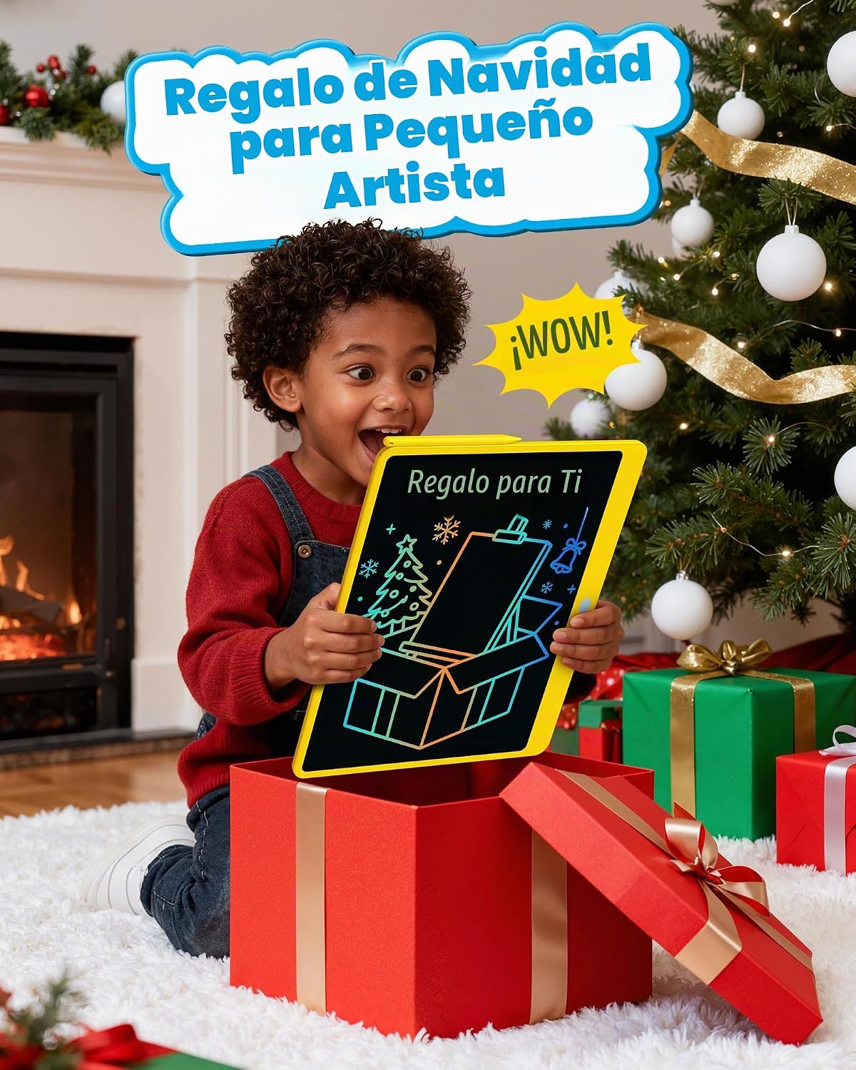 Bravokids Tableta de escritura LCD de 16 pulgadas para niños de 3 a...