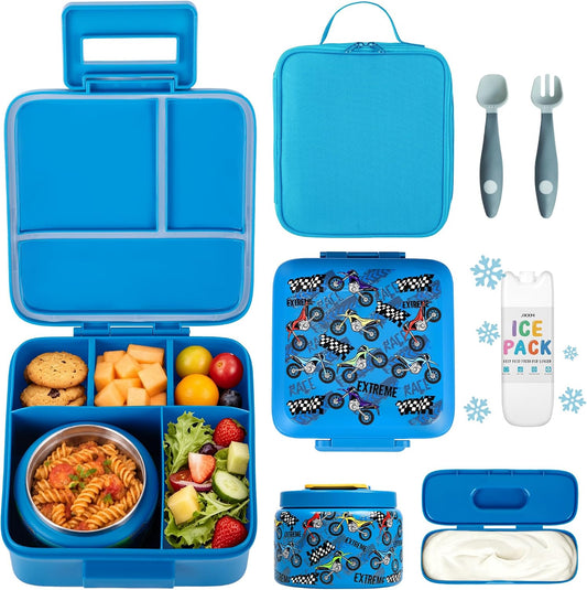 JXXM Lonchera Bento para niños con termo de sopa de 8 onzas, recipi...