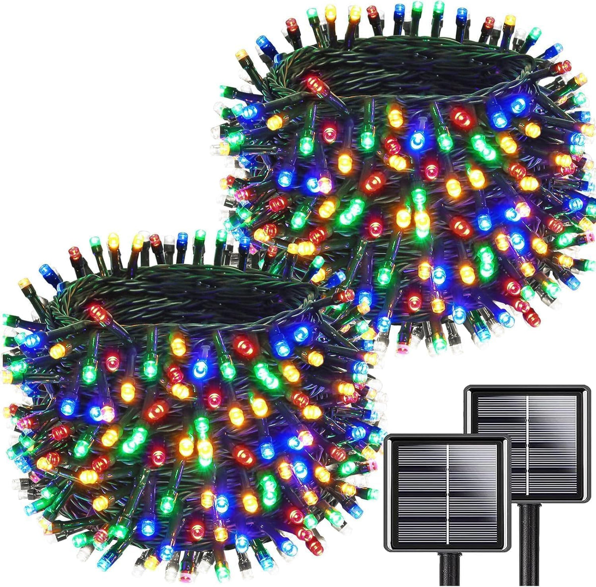 KAQ Paquete de 200 luces solares LED para exteriores, impermeables...