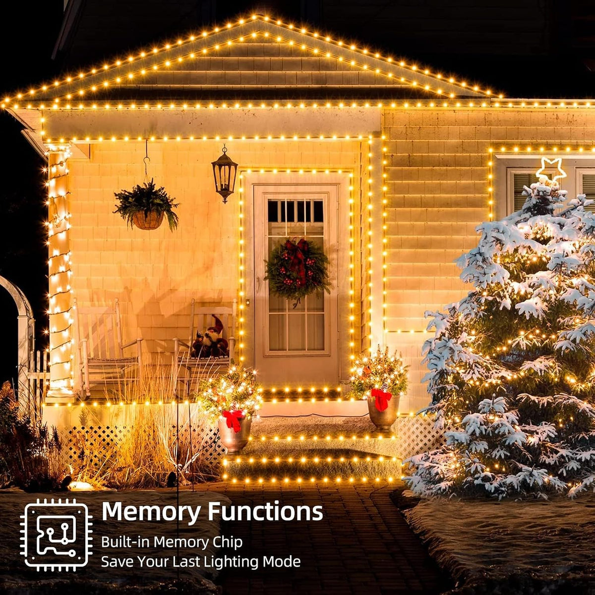 Tcamp 1000 luces LED de Navidad que cambian de color, control remot...