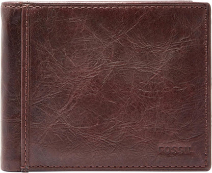 Fossil Cartera para hombre, de piel Ingram con bloqueo RFID, plegab...