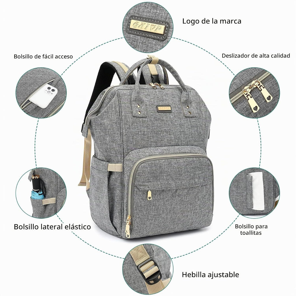 GAIVP Mochila para pañales, bolsas de pañales para bebés, niñas y n...