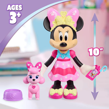 Disney Jr. Minnie Mouse Pet Fun Doll, muñeca Minnie articulada de 1...