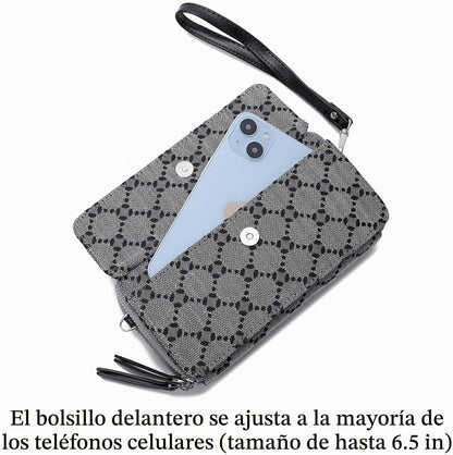 Lanyani Cartera Cruzada RFID con Correa de Muñeca y Bolsillo para T...