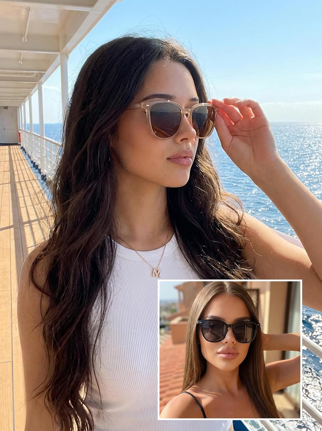 FIMILU 2 paquetes de gafas de sol para mujer, lentes polarizadas co...