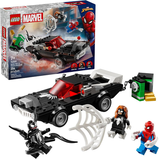 LEGO Marvel Spider-Man vs. Venom Muscle Car Toy - Juego de construc...