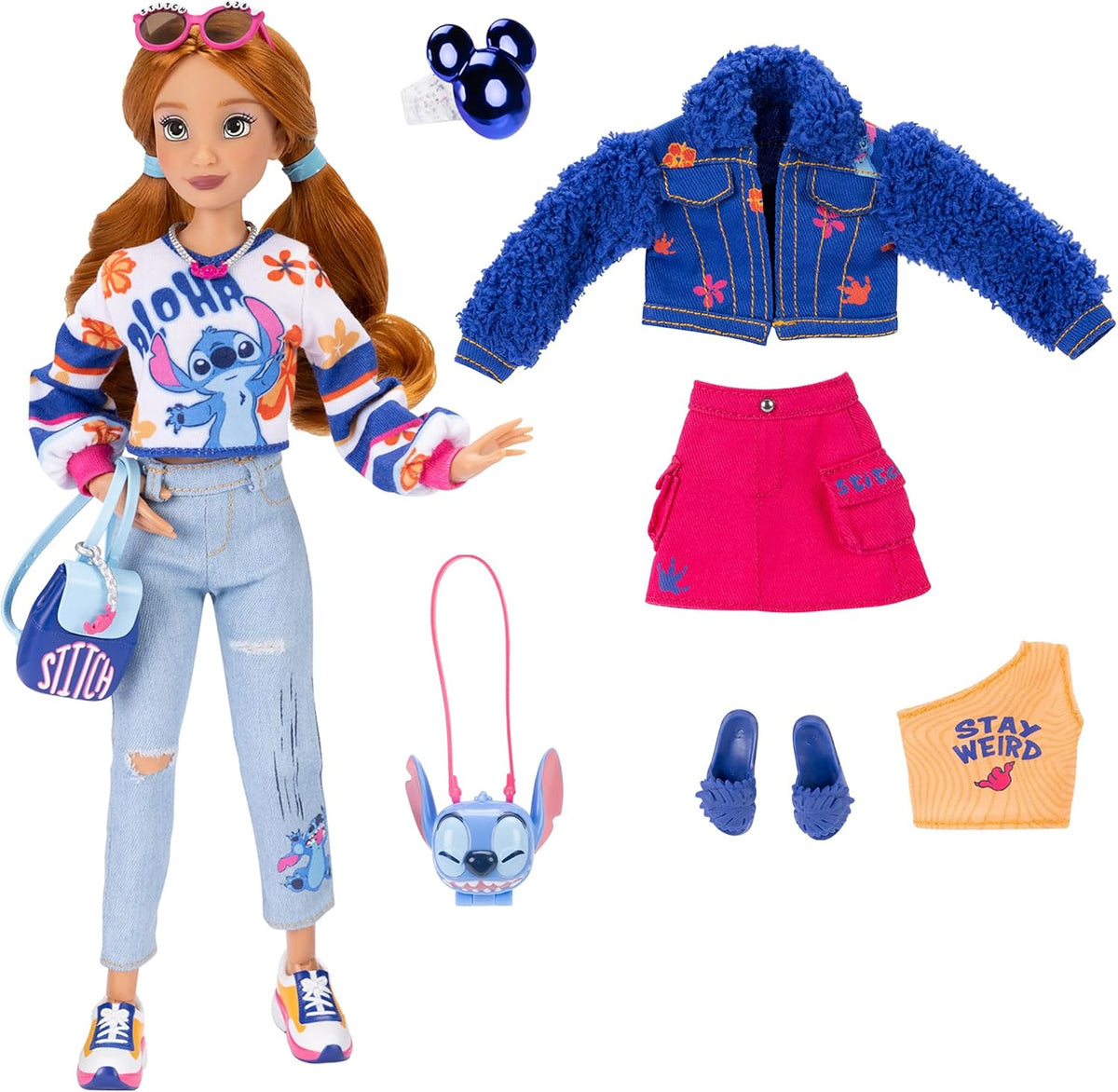 Disney ILY 4EVER Muñecas de Moda Cabello Rojo Stitch de 11.5" d...
