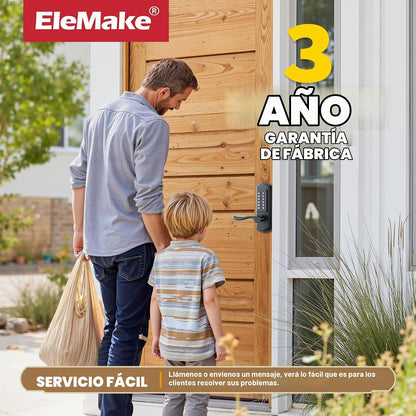 Cerradura de puerta mecánica sin llave con teclado, negro | Izquier...