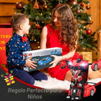 Qumcou Coche de Control Remoto Transformable 1:16, Juguetes para ni...