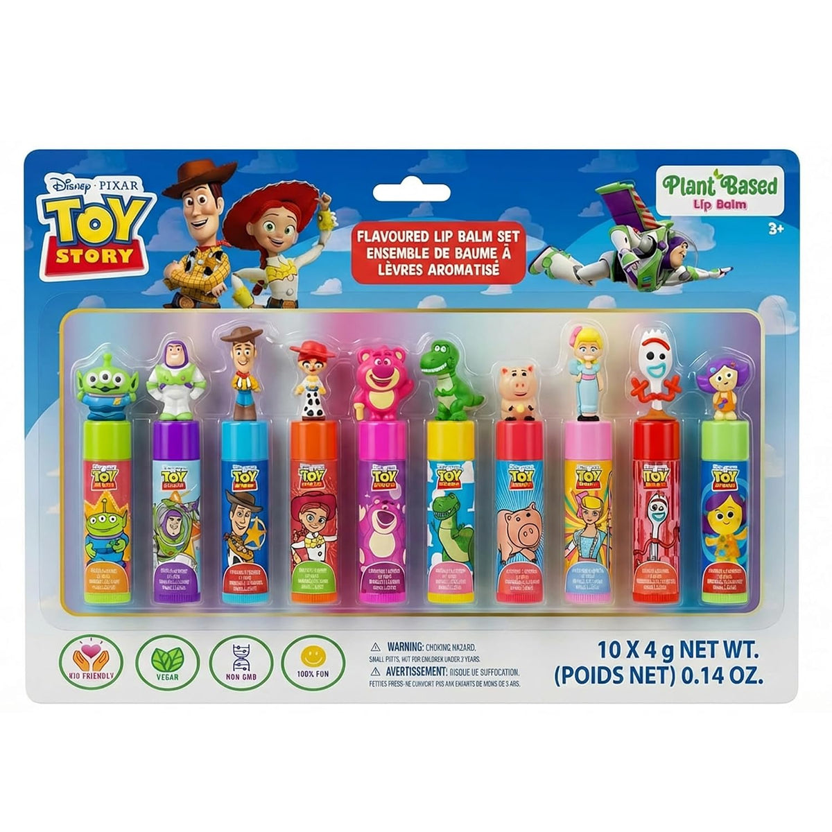 Toy Story - Juego de bálsamo labial, 10 piezas con adornos 3D extra...