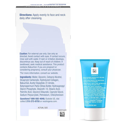 Humectante facial Neutrogena Collagen Bank + limpiador de prueba, p...