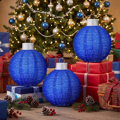 3 bolas de Navidad grandes de 12 pulgadas, adornos emergentes, purp...
