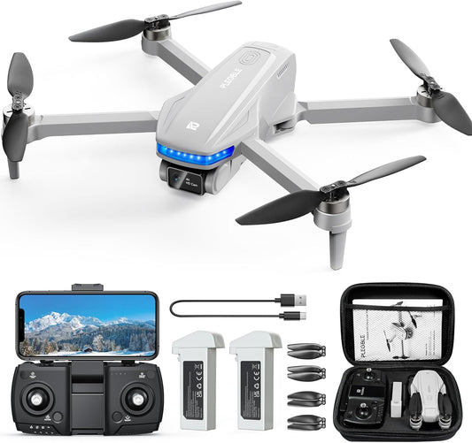 PLEGBLE Drones con cámara para adultos 4K, dron GPS, retorno automá...