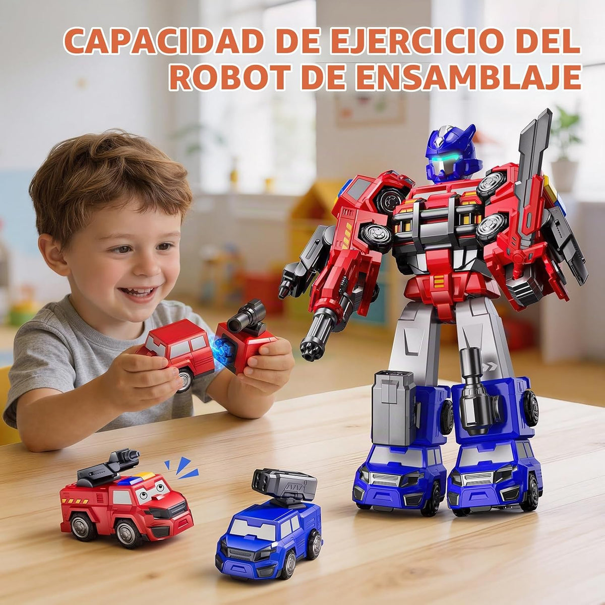 Juguetes robot transformadores 5 en 1 para niños de 4 a 6 años, jug...