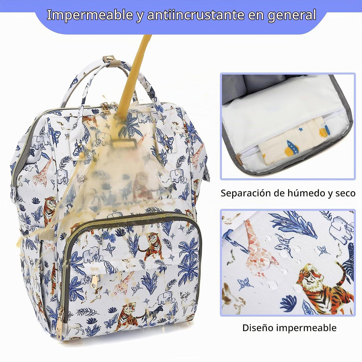 Mochila para pañales, bolsas de pañales para bebés, niñas y niños,...
