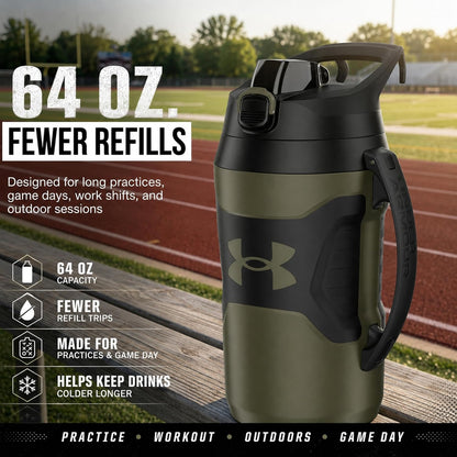 Under Armour Botella de agua aislada con asa y gancho para cerca, j...